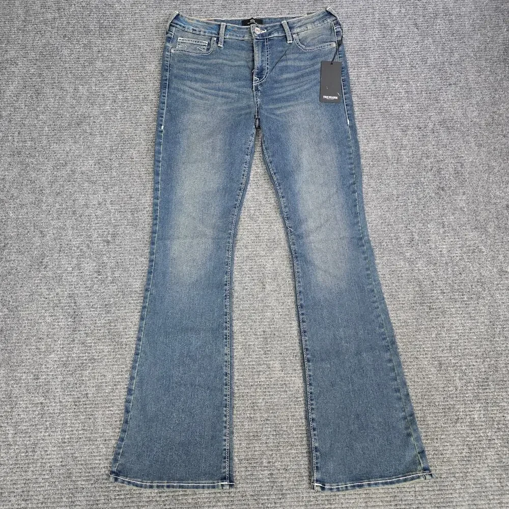True Religion Becca Jeans Womens 31x33 NWT Mid Rise Bootcut Medium Steamy
